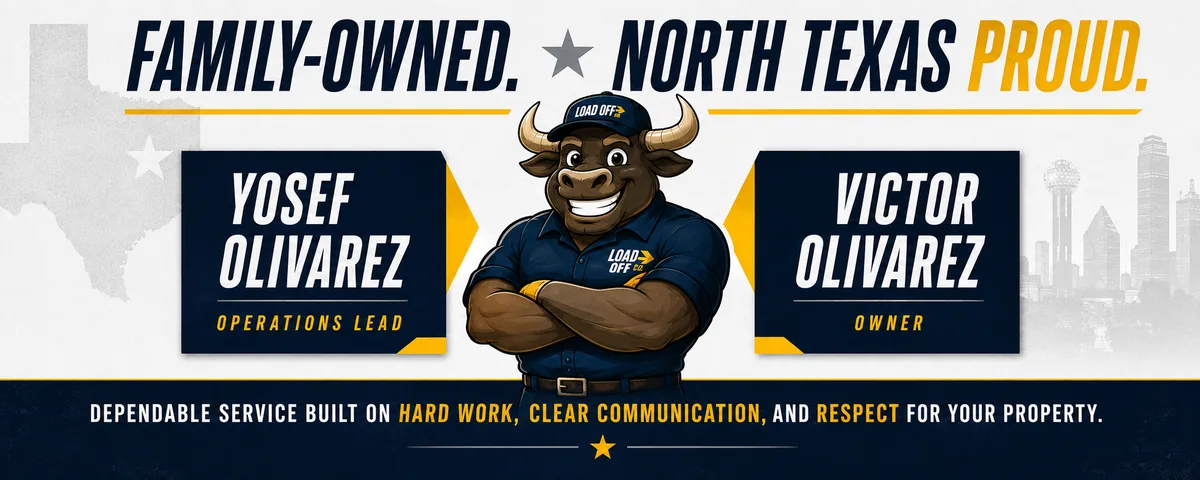 Family-owned, North Texas proud — Yosef Olivarez, Operations Lead, and Victor Olivarez, Owner